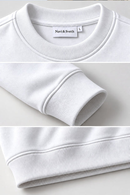Off-White French Terry Full Sleeve Round Neck Tee