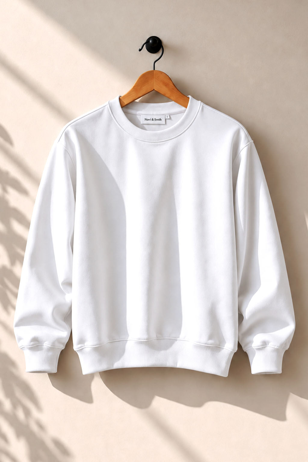Off-White French Terry Full Sleeve Round Neck Tee